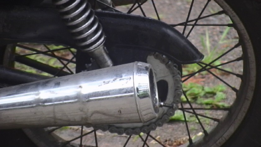 June 18- The sparkling new chain and sprocket put on Lucinda in Thunder Bay, Ontario.