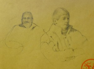 Mike on the left and my mother on the right.