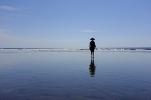 Maureen by the ocean.